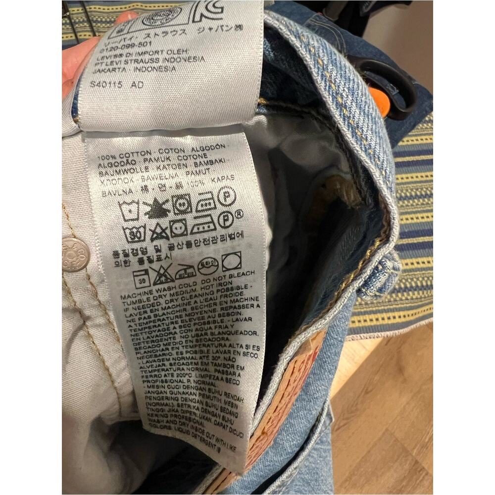 Levi's 505 Straight Leg Jeans in Dark Blue Denim W29 L32 - Picture 5 of 8